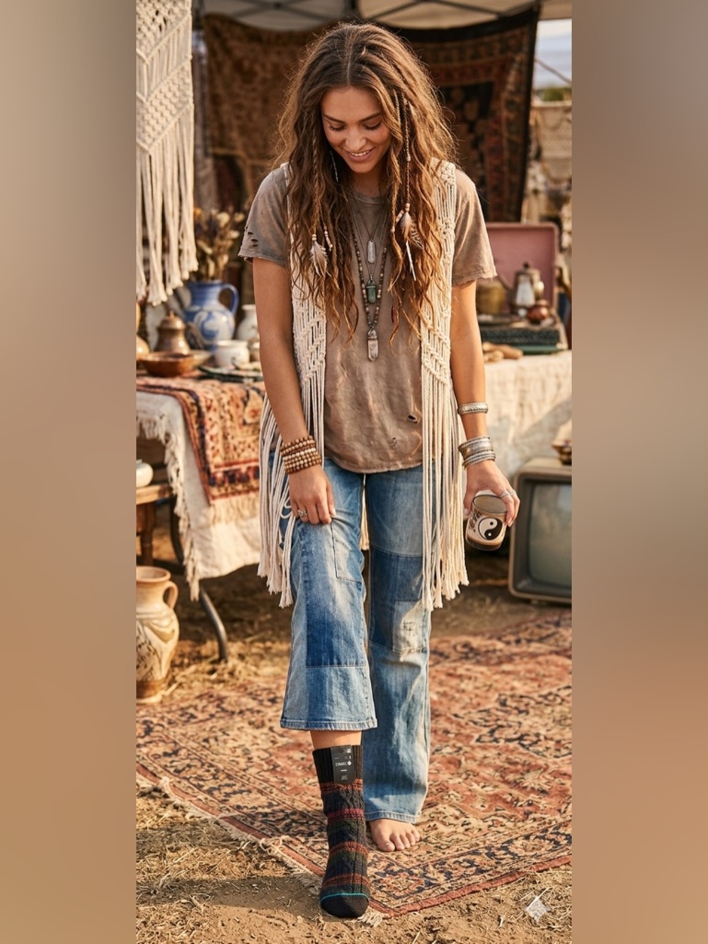 NWT Stance Black and Brown casual Socks